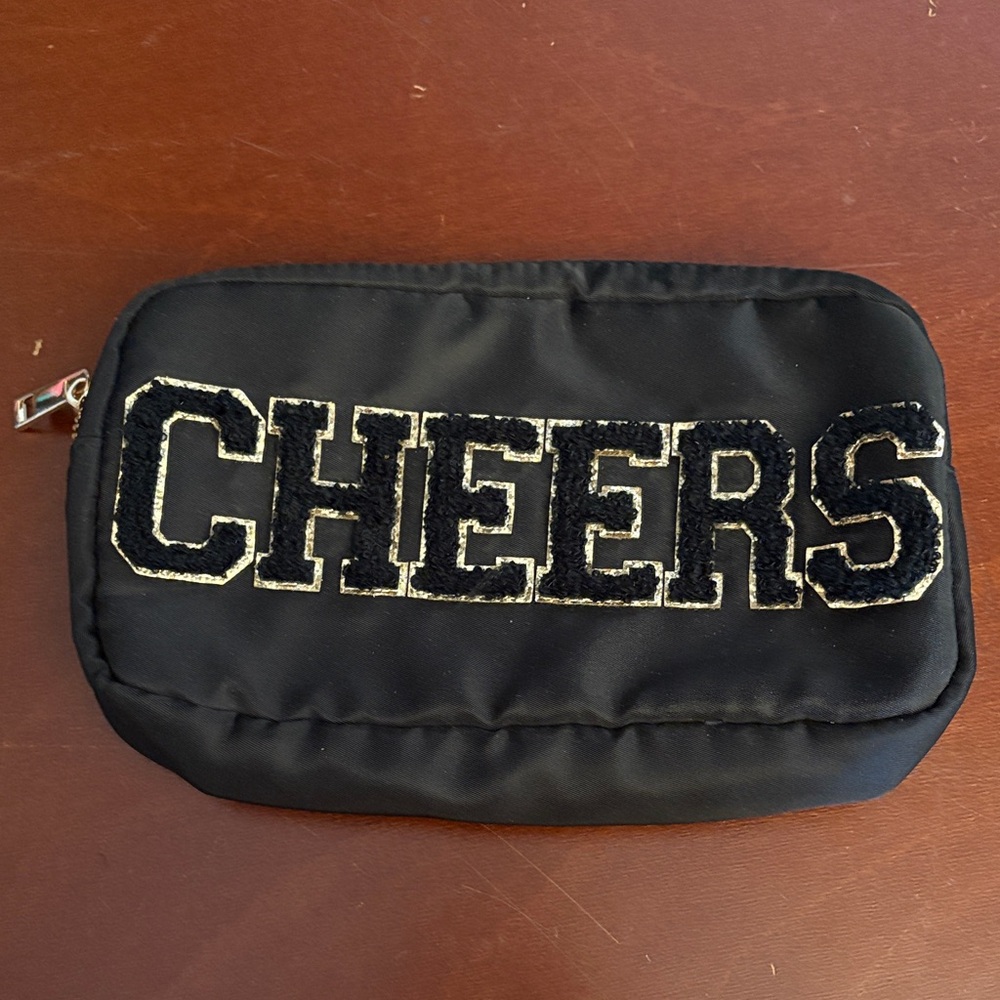 \Gb Girls Bag Makeup Bag Black 'Cheers' Pouch